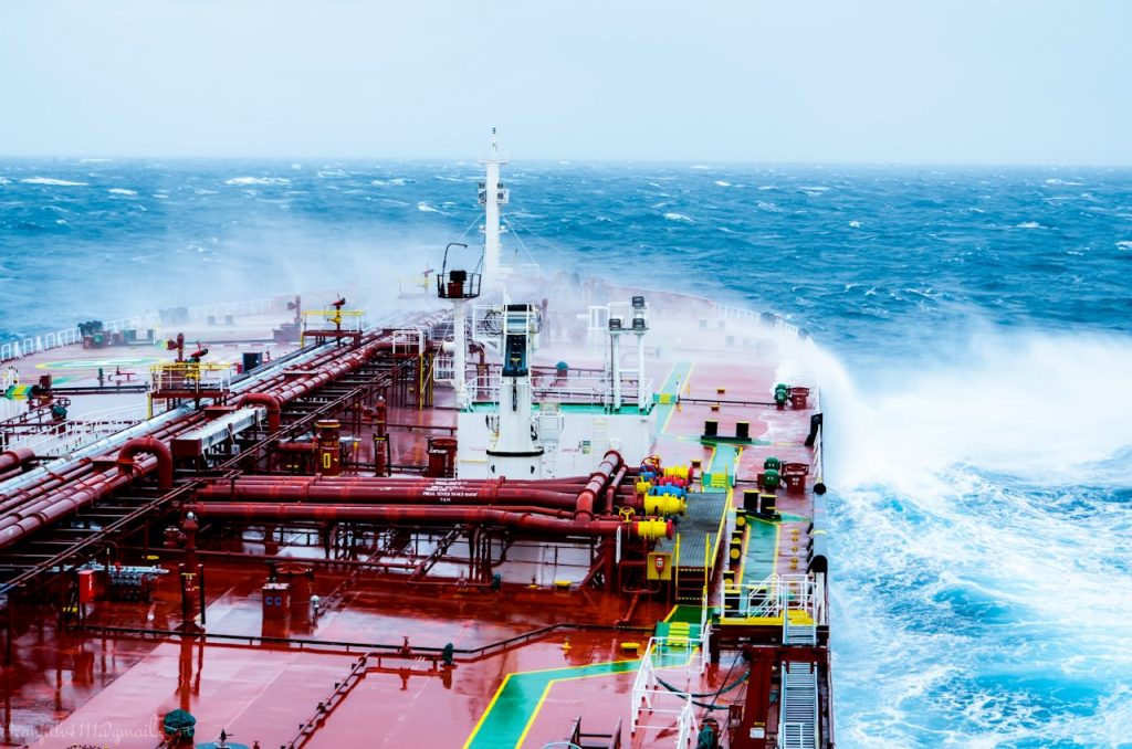 Marine safety inspector conducting LSA and FFE inspection onboard a commercial vessel